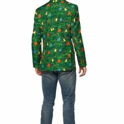 Suitmeister Christmas Green Tree - Light Up Patterned Men's Jacket