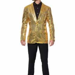 Suitmeister Suits & Blazers Sequins Gold Men's Jacket