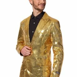 Suitmeister Suits & Blazers Sequins Gold Men's Jacket 8 Suitmeister Suits & Blazers Sequins Gold Men's Jacket