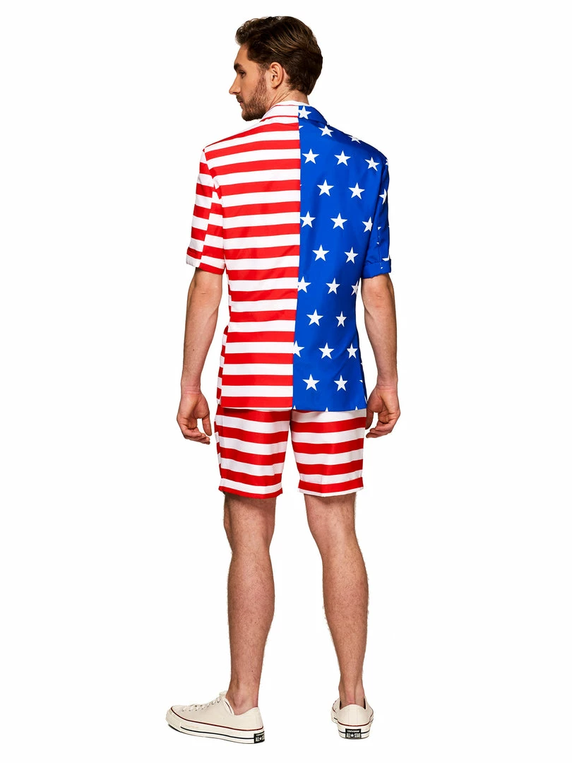 Suitmeister Summer Short's USA Flag Patterned Independence Day Men's Suit Suits & Blazers 4 Suitmeister Summer Short's USA Flag Patterned Independence Day Men's Suit Suits & Blazers