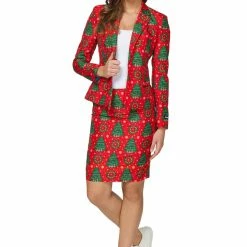 Suitmeister Christmas Trees Women's Patterned Suit Suits & Blazers