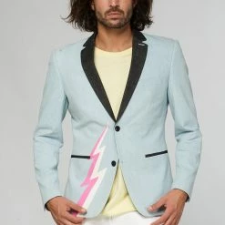 OppoSuits Deluxe Retro - Bolt - Frisky Blue