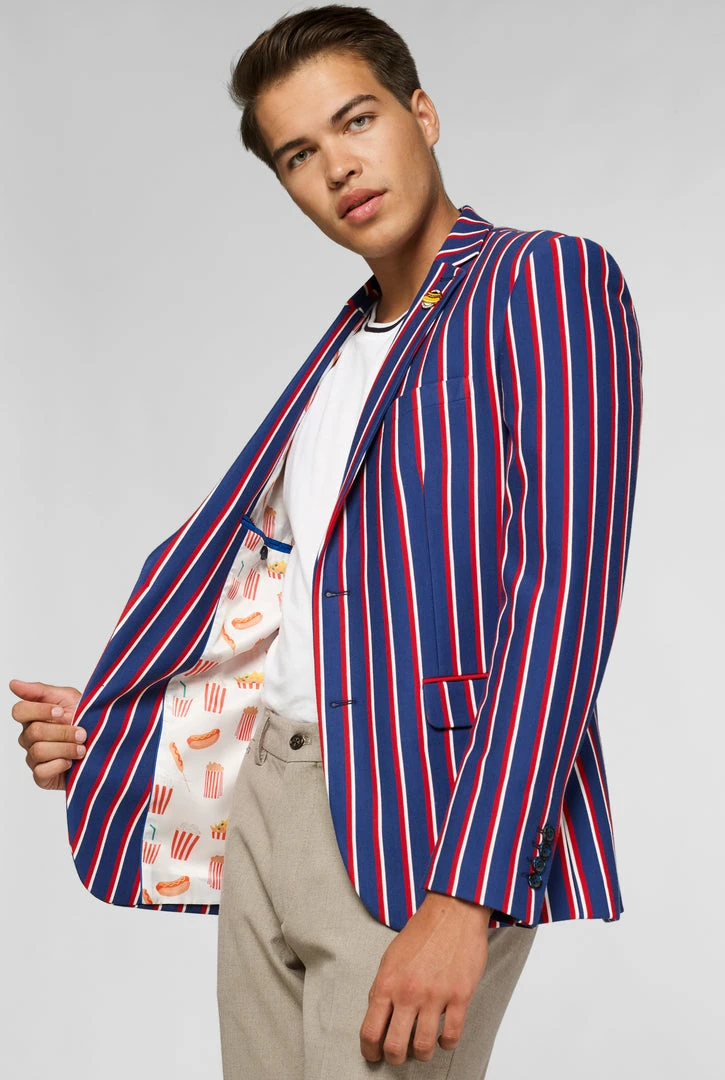 OppoSuits Deluxe Supportswear - Cheer Stripes - Cobalt Blue Suits & Blazers 3 OppoSuits Deluxe Supportswear - Cheer Stripes - Cobalt Blue Suits & Blazers