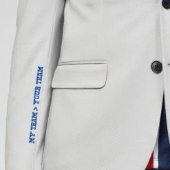 OppoSuits Deluxe Supportswear Sports Jersey Soft Grey Blazer Suits & Blazers