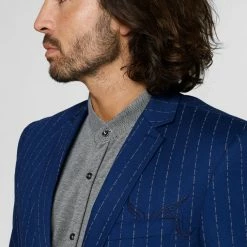 OppoSuits Deluxe Uniform Captain, Washed Navy Mens Blazer