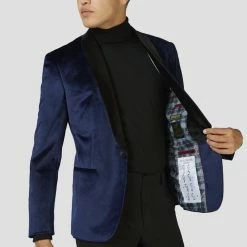 OppoSuits Deluxe Suits & Blazers Dinner Jacket - Deep Blue