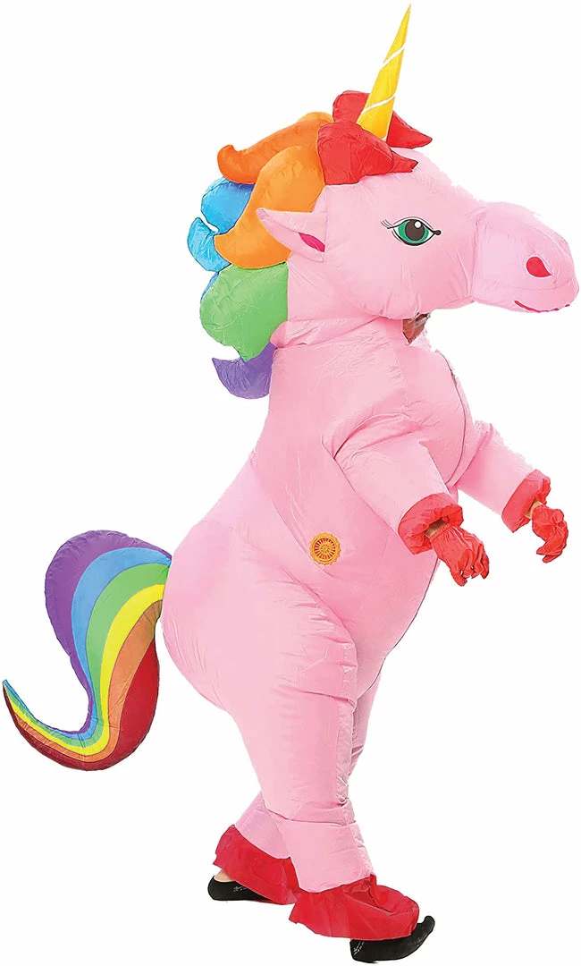 Studio Halloween Costumes Pink Rainbow Inflatable Unicorn Adult 3 Studio Halloween Costumes Pink Rainbow Inflatable Unicorn Adult