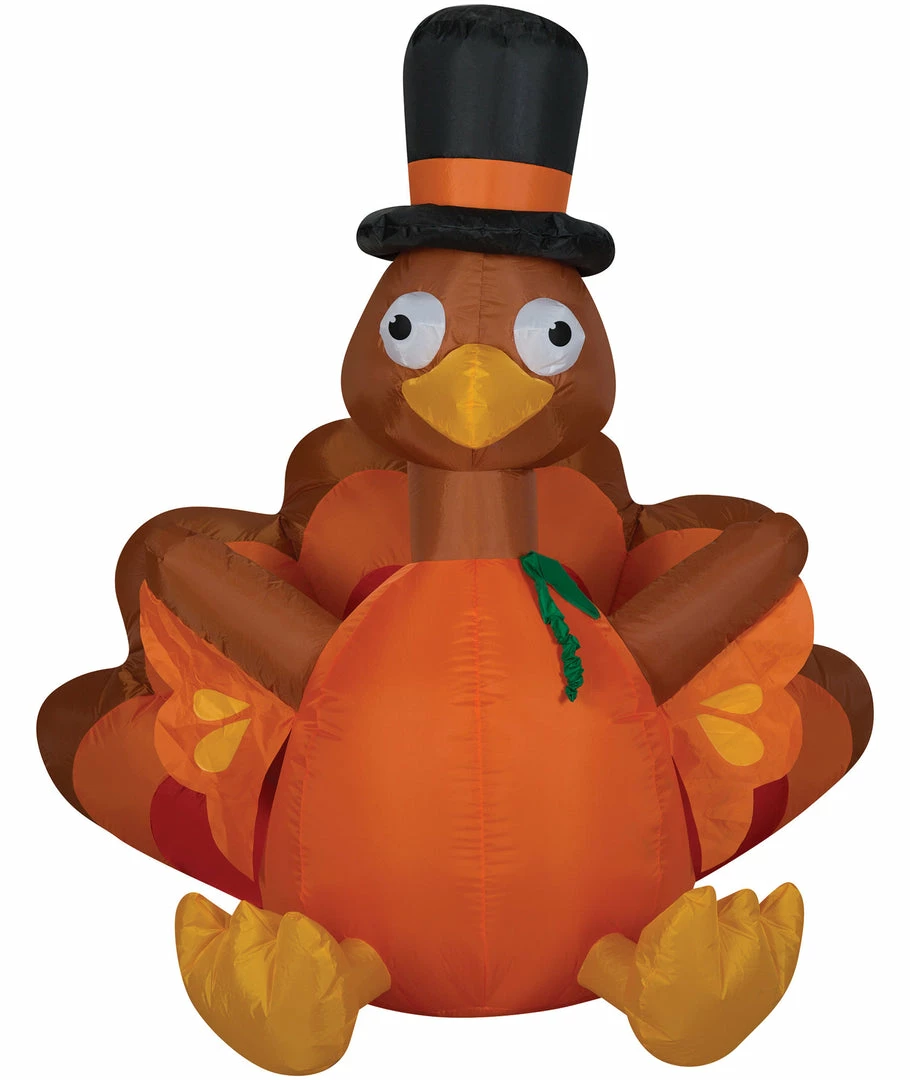 Gemmy Airblown Thanksgiving Pumpkin Turkey Medium Inflatable Yard Decor Decorations & Props 3 Gemmy Airblown Thanksgiving Pumpkin Turkey Medium Inflatable Yard Decor Decorations & Props