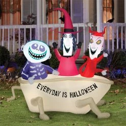 Gemmy Decorations & Props Nightmare Before Christmas Lock, Shock And Barrel 5ft Airblown Yard Decoration
