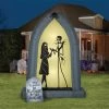 Gemmy Nightmare Before Christmas - Jack And Sally Archway 7ft Airblown Yard Decoration Decorations & Props