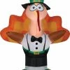 Gemmy Airblown Harvest Dressed Turkey Inflatable Yard Decor