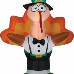 Gemmy Airblown Harvest Dressed Turkey Inflatable Yard Decor