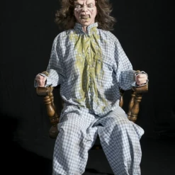 Distortions Twisted Animated Possessed Girl Turning Head Prop