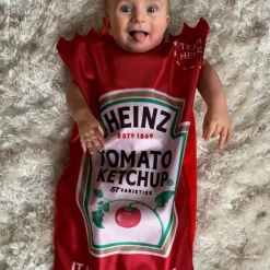 Rasta Imposta Costumes Kraft Heinz Tomato Ketchup Packet Bunting Costume, Baby