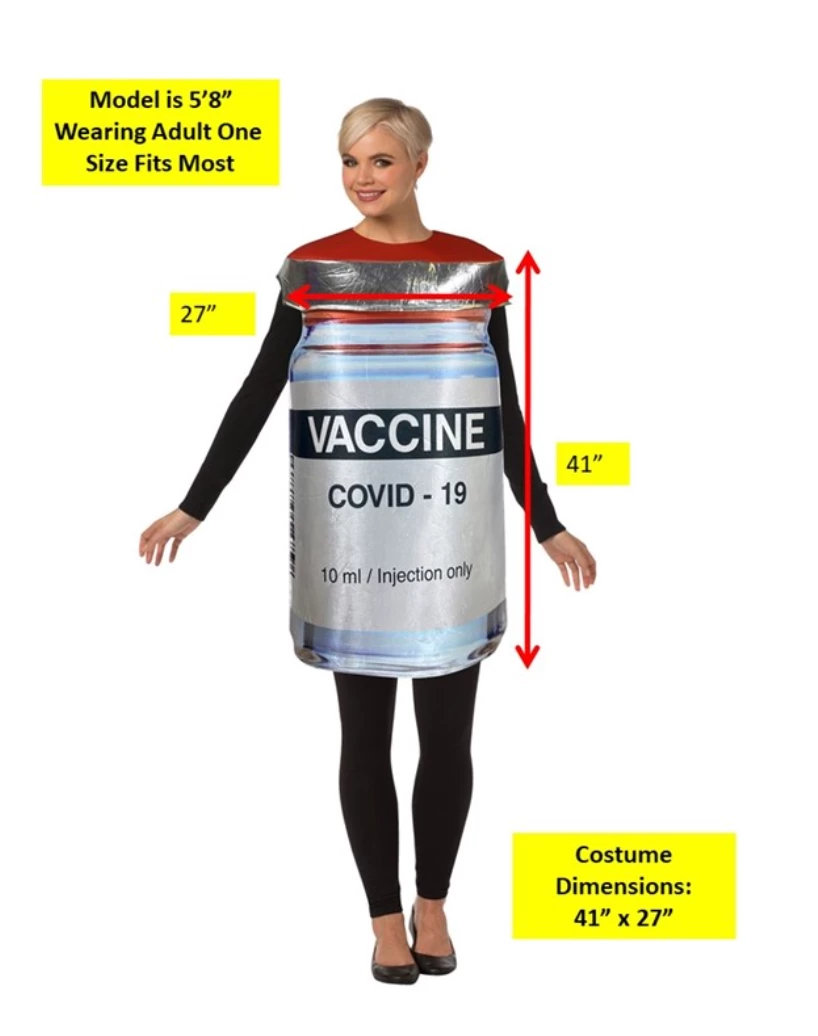 Rasta Imposta Vaccine Bottle Covid 19 Adult Costume 4 Rasta Imposta Vaccine Bottle Covid 19 Adult Costume