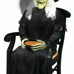 Tekky Toys Wizard & Witches Sitting Scare Witch Animated Halloween Prop