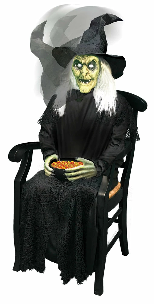 Tekky Toys Wizard & Witches Sitting Scare Witch Animated Halloween Prop 3 Tekky Toys Wizard & Witches Sitting Scare Witch Animated Halloween Prop