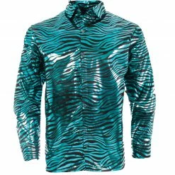 Underwraps Tiger King Aqua Blue Adult Shirt