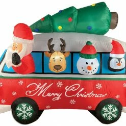 Seasonal Creations Santa Vintage Van 7 Ft