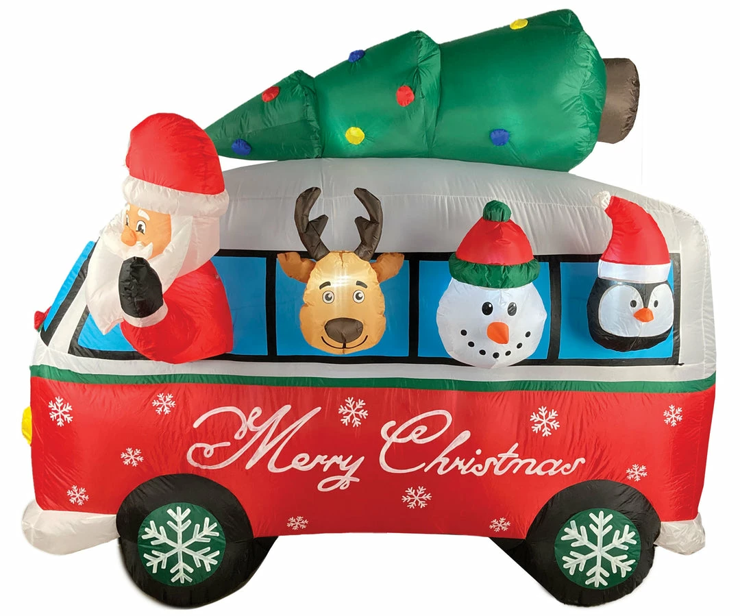 Seasonal Creations Santa Vintage Van 7 Ft 3 Seasonal Creations Santa Vintage Van 7 Ft