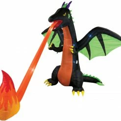 Seasonal Creations Decorations & Props Fire Breathing Dragon 13ft