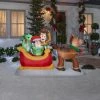 Gemmy Toy Story Sleigh 5ft Airblown Christmas Yard Decor Decorations & Props