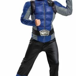 Disguise Costumes Boy's Blue Ranger Muscle Costume - Beast Morphers