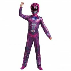 Disguise Girl's Pink Ranger Classic Costume - Power Rangers Movie 2017