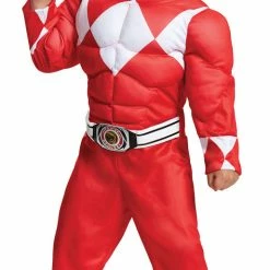 Disguise Costumes Red Power Ranger Muscle Child & Toddler Costume & Mask Mighty Morphin