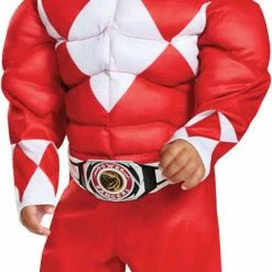 Disguise Costumes Power Ranger Mighty Morphin Red Muscle Child Toddler Costume