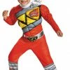 Disguise Costumes Boy's Red Ranger Muscle Costume - Dino Charge