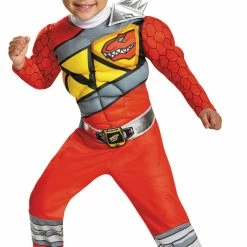 Disguise Costumes Boy's Red Ranger Muscle Costume - Dino Charge