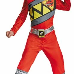 Disguise Costumes Boy's Red Ranger Classic Costume - Dino Charge