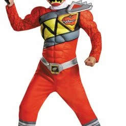 Disguise Boy's Red Ranger Classic Muscle Costume - Dino Charge