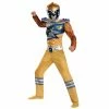 Disguise Boy's Gold Ranger Classic Muscle Costume - Dino Charge Costumes