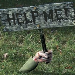 Fun World Help Me Warning Sign