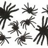 Fun World Spider Family 8 Card Black Fuzzy Decorations & Props