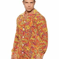 Underwraps Hippie Groovy Go Go Mens Shirt Costumes