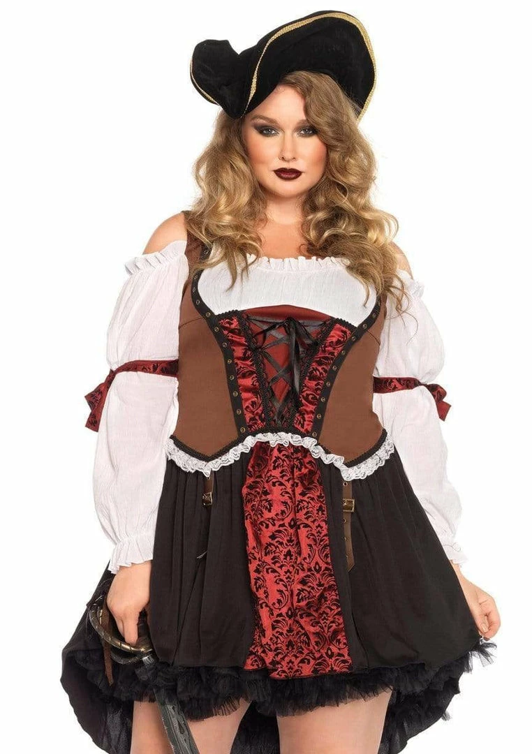 Leg Avenue Costumes Women's Plus Size Ruthless Pirate Wench Costume 4 Leg Avenue Costumes Women's Plus Size Ruthless Pirate Wench Costume