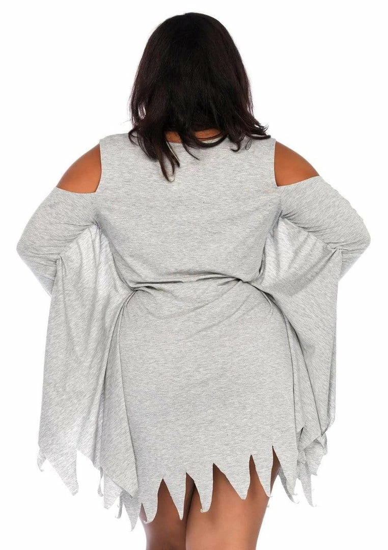 Leg Avenue Women's Plus Size Jersey Grey Ghost Dress 6 Leg Avenue Women's Plus Size Jersey Grey Ghost Dress