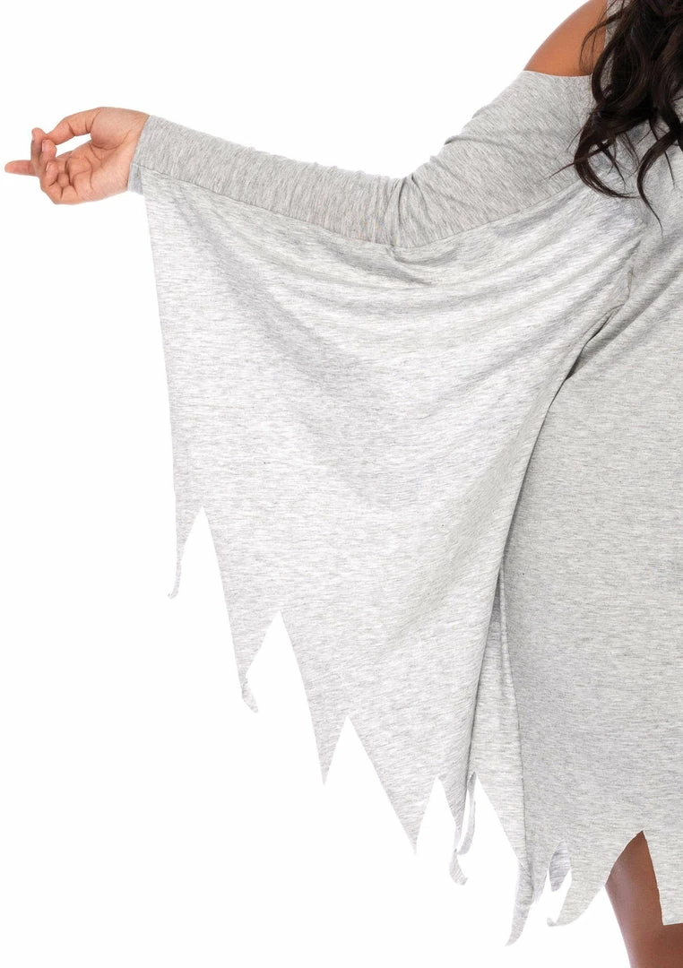 Leg Avenue Women's Plus Size Jersey Grey Ghost Dress 4 Leg Avenue Women's Plus Size Jersey Grey Ghost Dress