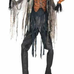 Morris Costumes Decorations & Props Scorched Scarecrow 7ft Animated Prop