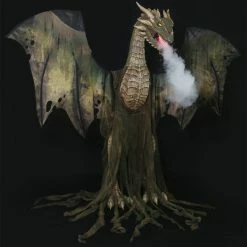 Seasonal Visions Winter Forest 7Ft Dragon Animated Prop