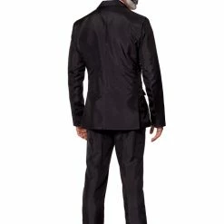 Suitmeister Skeleton Grunge Black Patterned Men's Suit