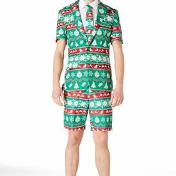Suitmeister Summer Shorts Christmas Green Nordic Men's Suit Suits & Blazers