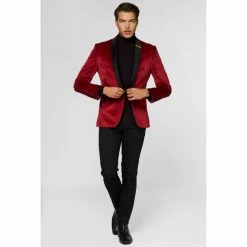 OppoSuits Deluxe Dinner Jacket - Burgundy Suits & Blazers