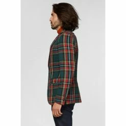 OppoSuits Deluxe Suits & Blazers Christmas Tartan Pine Green Men’s Blazer