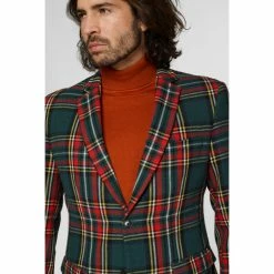 OppoSuits Deluxe Suits & Blazers Christmas Tartan Pine Green Men’s Blazer