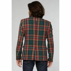 OppoSuits Deluxe Suits & Blazers Christmas Tartan Pine Green Men’s Blazer
