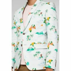 OppoSuits Deluxe Tropical Hawaiian Aloha Blue Men’s Patterned Blazer Suits & Blazers 12 OppoSuits Deluxe Tropical Hawaiian Aloha Blue Men’s Patterned Blazer Suits & Blazers